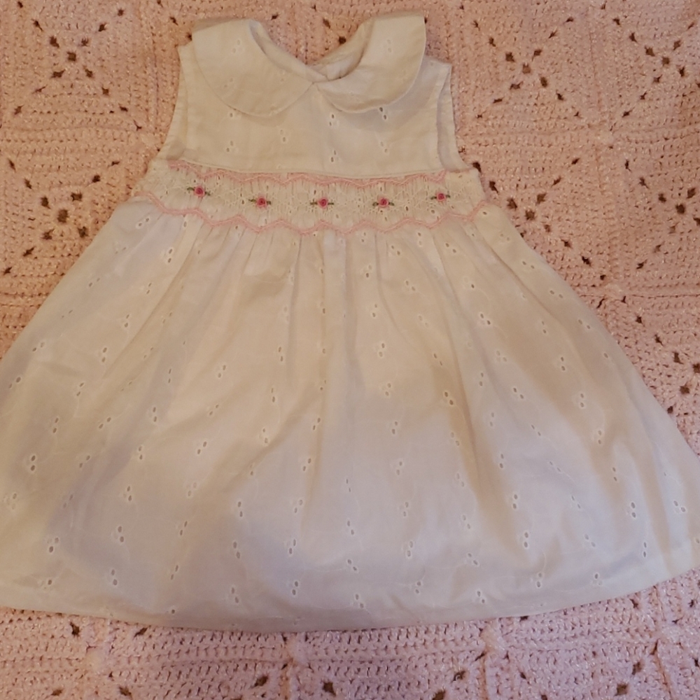 Smocked Eyelet Dress